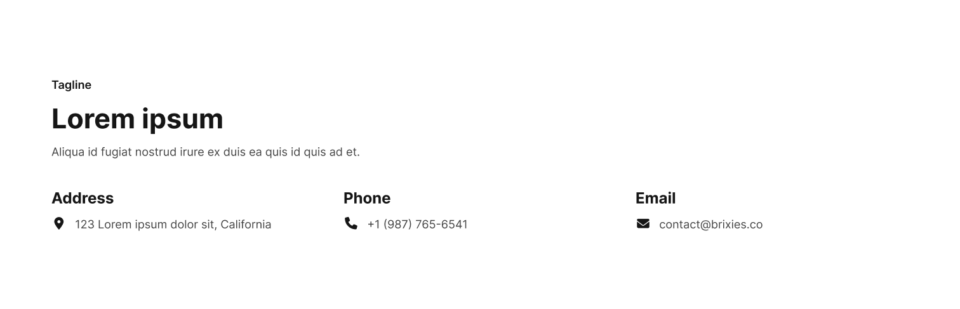 Contact Section 9 布局预览