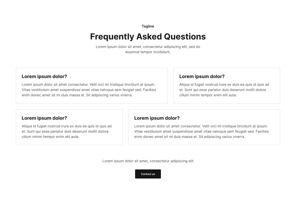 FAQ Section 12 布局预览