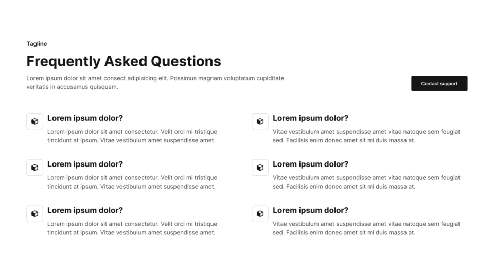 FAQ Section 8 布局预览