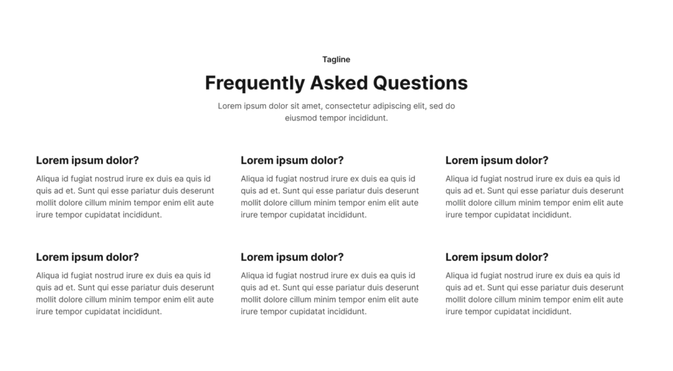 FAQ Section 9 布局预览