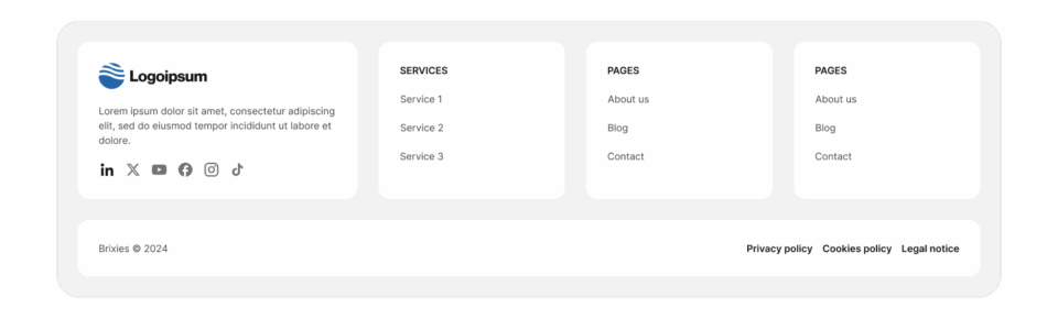 Footer 11 布局预览