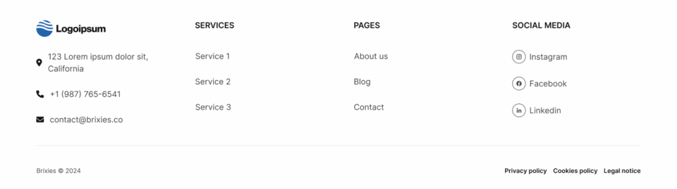 Footer 13 布局预览