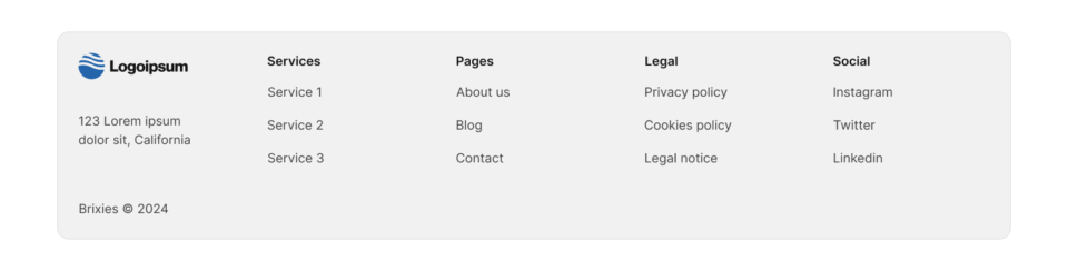 Footer 15 布局预览