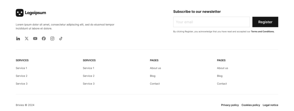 Footer 21 布局预览