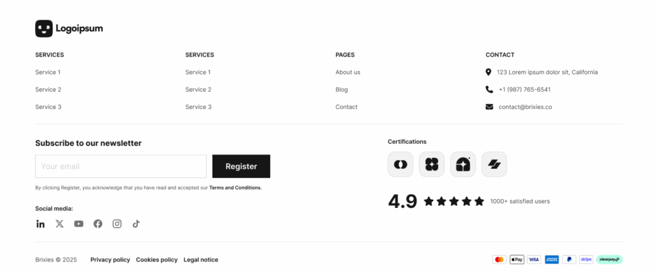Footer 23 布局预览