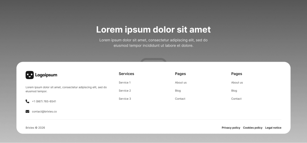 Footer 31 布局预览