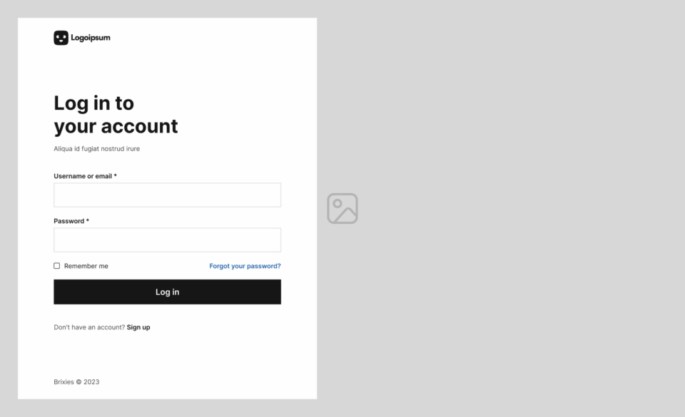 Login page 6 布局预览