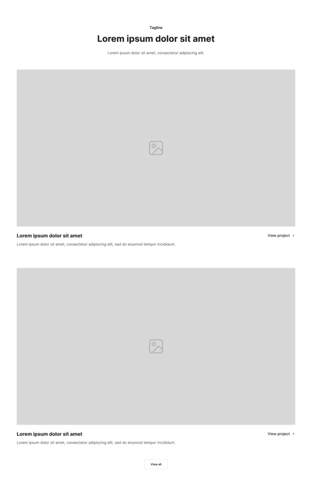 Portfolio Section 1 布局预览