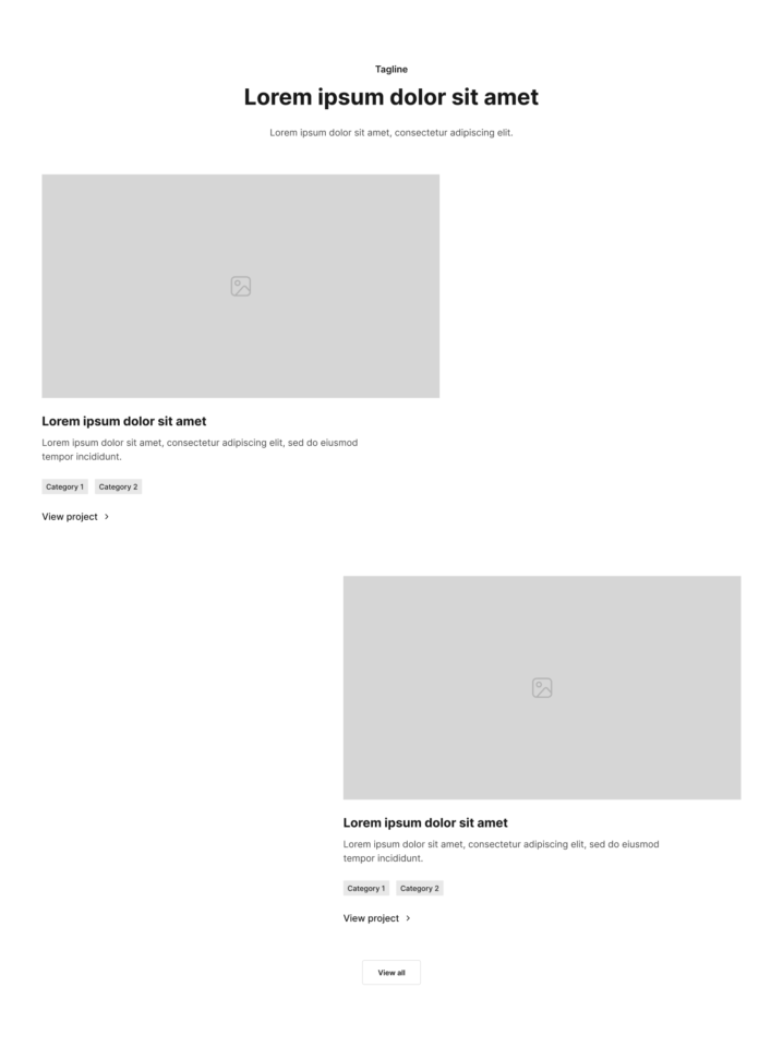 Portfolio Section 4 布局预览