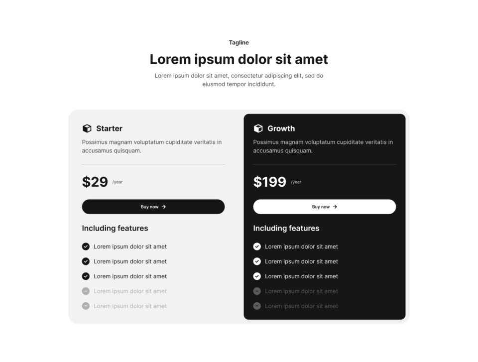 Pricing Section 24 布局预览