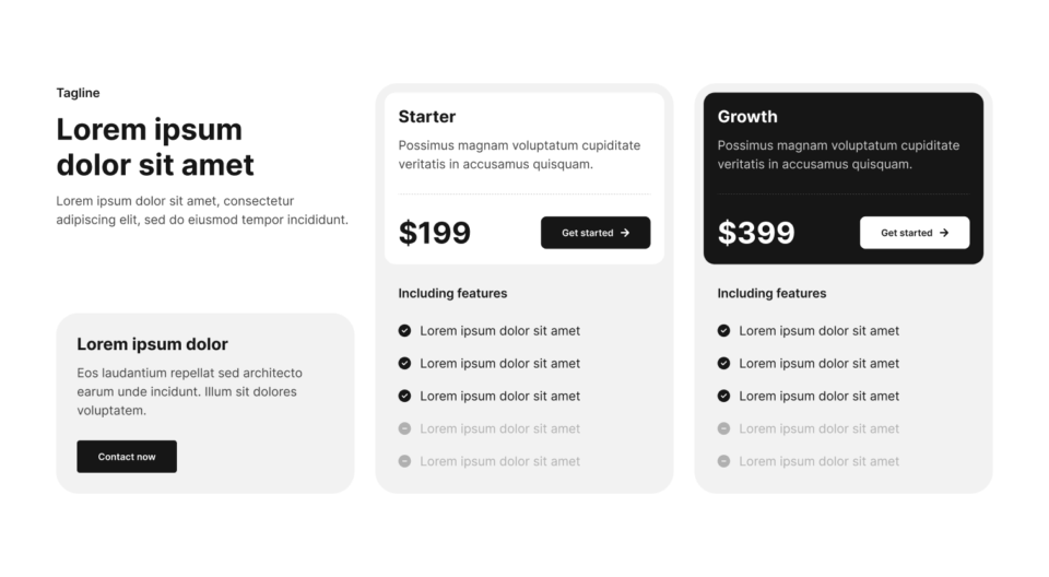 Pricing Section 34 布局预览