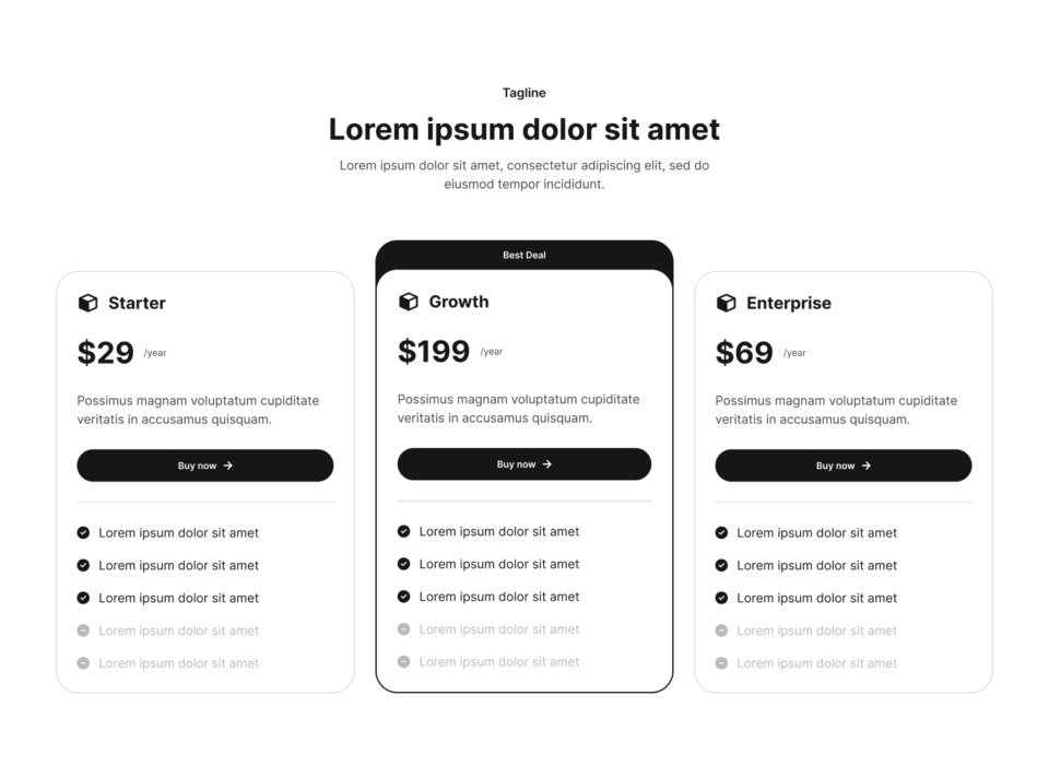 Pricing Section 35 布局预览