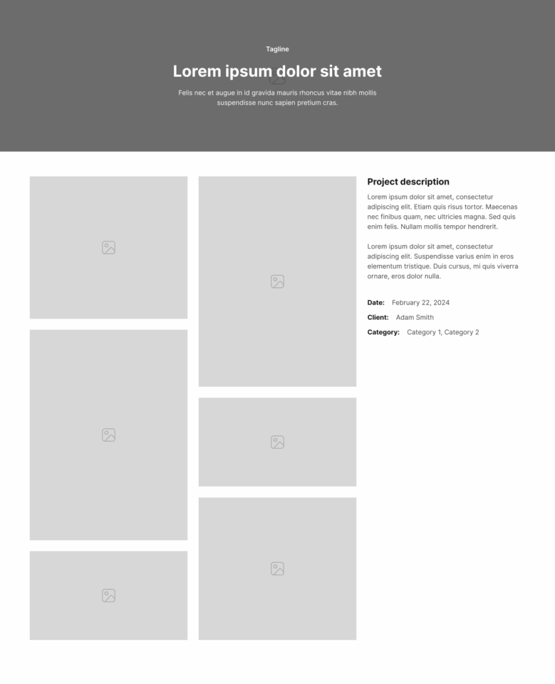 Single Portfolio Section 3 布局预览