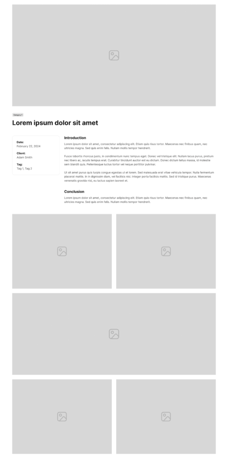 Single Portfolio Section 4 布局预览