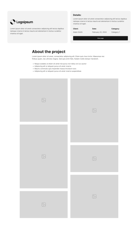 Single Portfolio Section 6 布局预览
