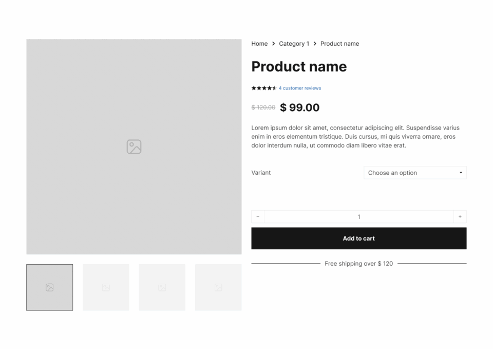 Single Product Section 1 布局预览