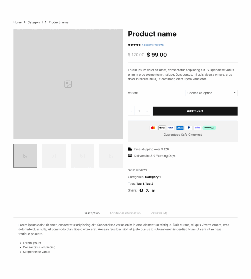 Single Product Section 2 布局预览