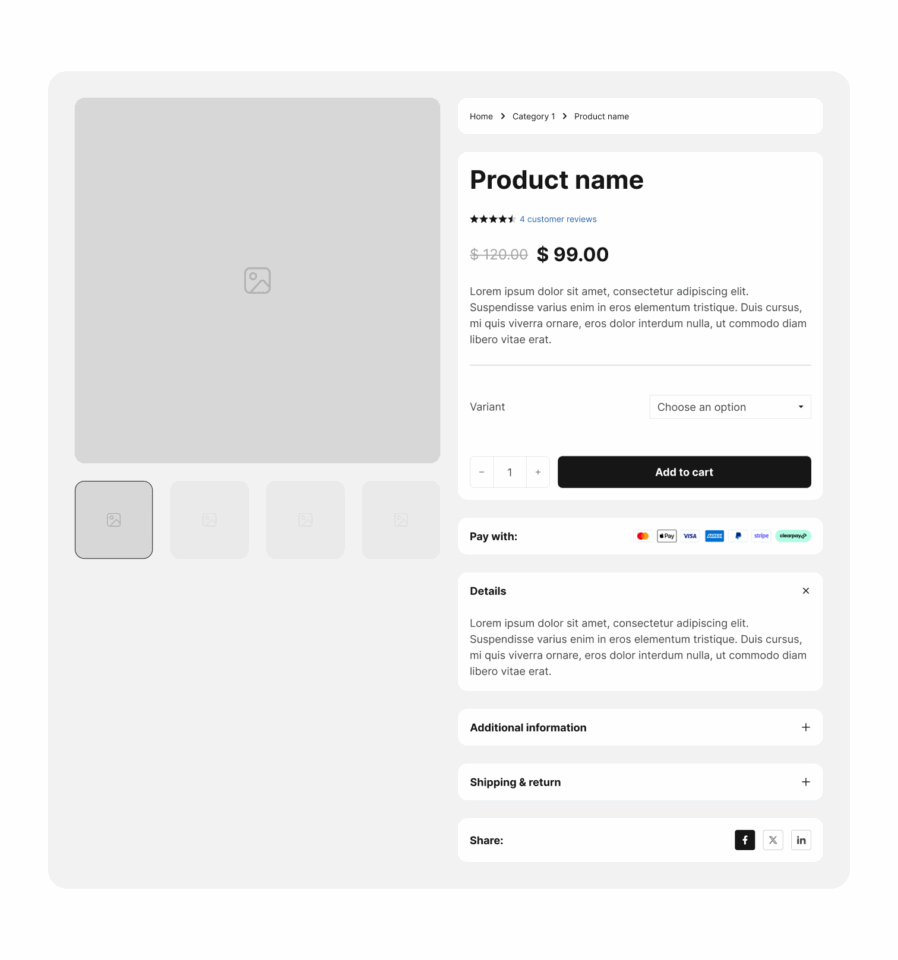 Single Product Section 4 布局预览
