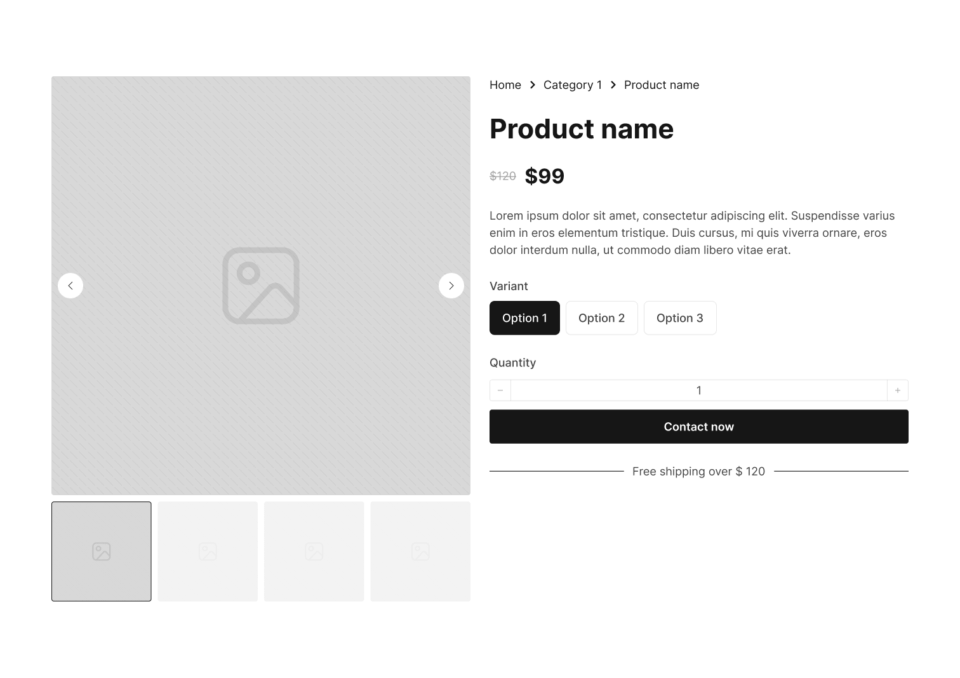 Single Product Section 5 布局预览