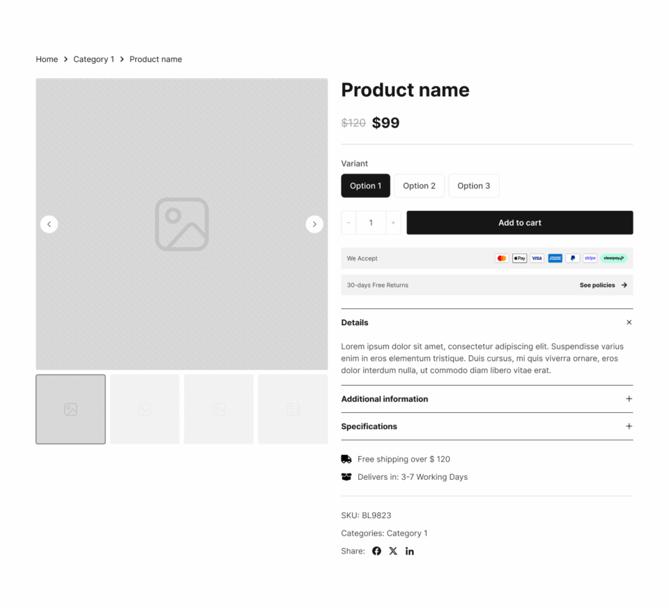 Single Product Section 7 布局预览
